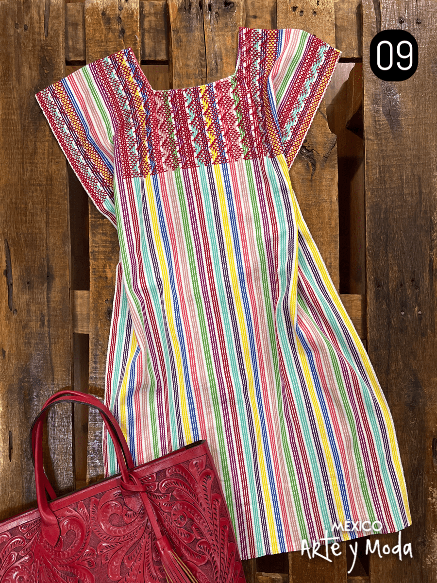 Vestido Telar Clasico - MÉXICO ARTE Y MODA - Vestido Bordado