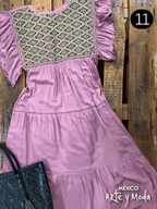 Vestido Triple Ruedo Rayon - MÉXICO ARTE Y MODA - Vestidos