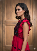 Vestido Triple Ruedo Rayon - MÉXICO ARTE Y MODA - Vestidos