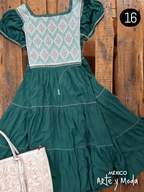 Vestido Triple Ruedo Rayon - MÉXICO ARTE Y MODA - Vestidos