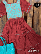 Vestido Triple Ruedo Rayon - MÉXICO ARTE Y MODA - Vestidos