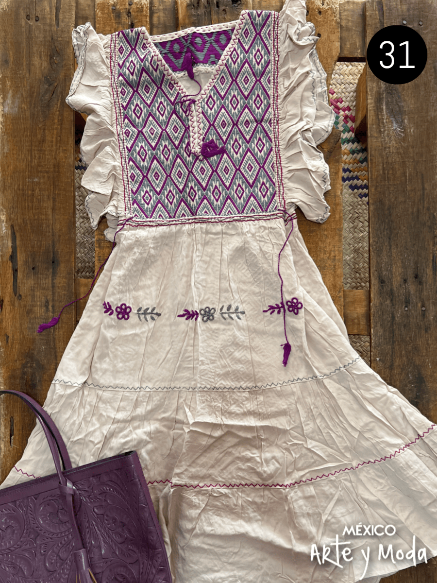 Vestido Triple Ruedo Rayon - MÉXICO ARTE Y MODA - Vestidos