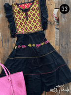 Vestido Triple Ruedo Rayon - MÉXICO ARTE Y MODA - Vestidos