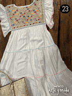 Vestido Triple Ruedo Rayon - MÉXICO ARTE Y MODA - Vestidos