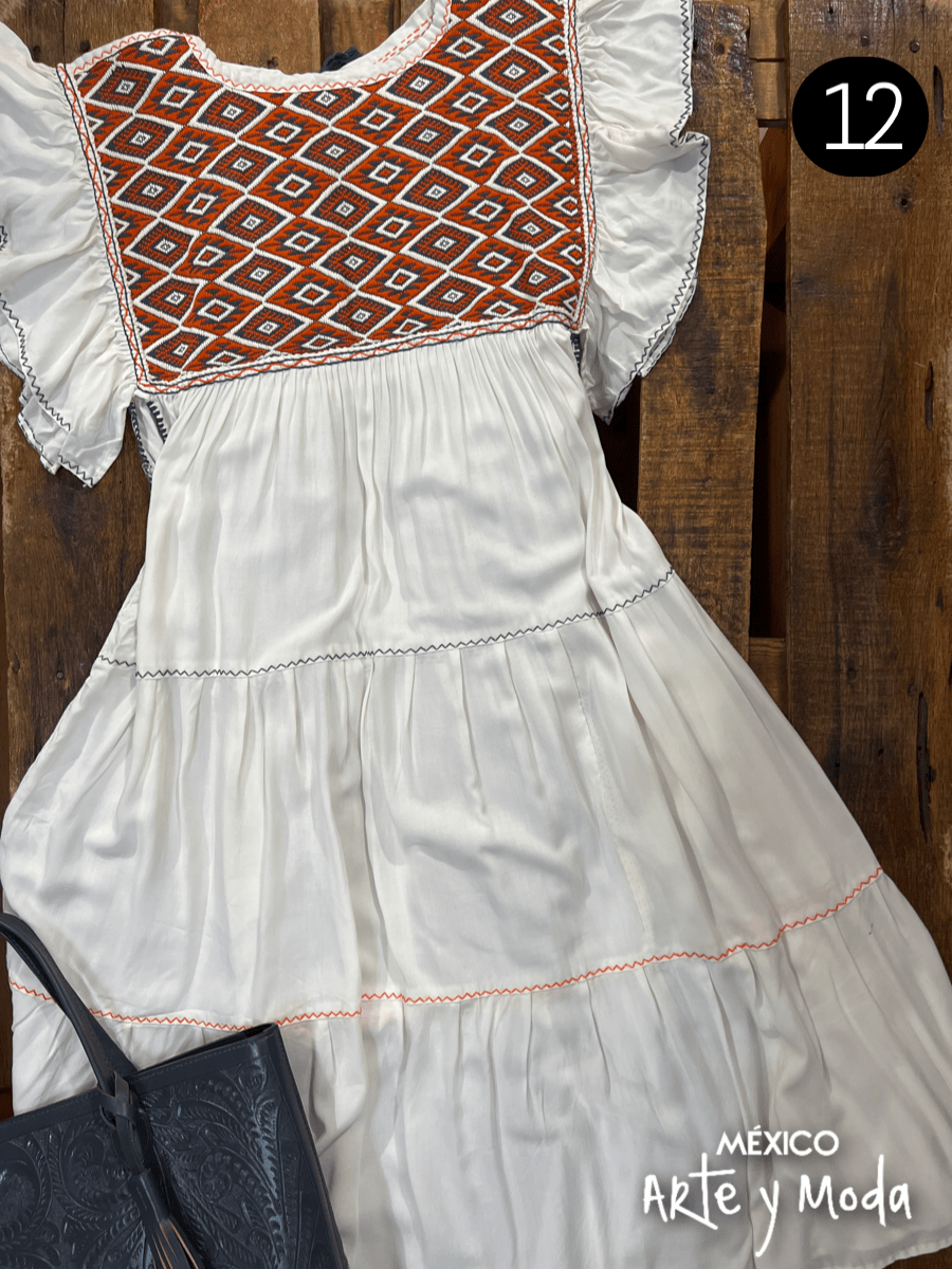 Vestido Triple Ruedo Rayon - MÉXICO ARTE Y MODA - Vestidos