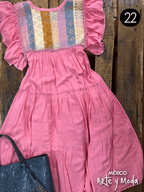 Vestido Triple Ruedo Rayon - MÉXICO ARTE Y MODA - Vestidos
