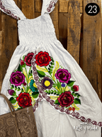 Vestido Tulipan Zinac - MÉXICO ARTE Y MODA - Vestido Bordado
