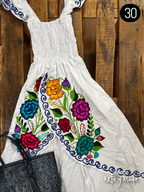 Vestido Tulipan Zinac - MÉXICO ARTE Y MODA - Vestido Bordado