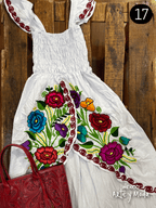 Vestido Tulipan Zinac - MÉXICO ARTE Y MODA - Vestido Bordado