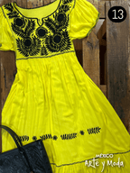 Vestido Tulum Rayon - MÉXICO ARTE Y MODA - Vestido Bordado