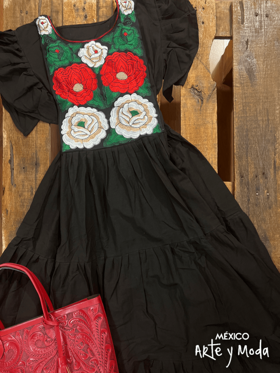 Vestido Zinac Patria - MÉXICO ARTE Y MODA - Vestido Bordado