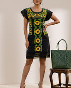 Vestido Tehuacan Girasoles | Popelina y Encaje
