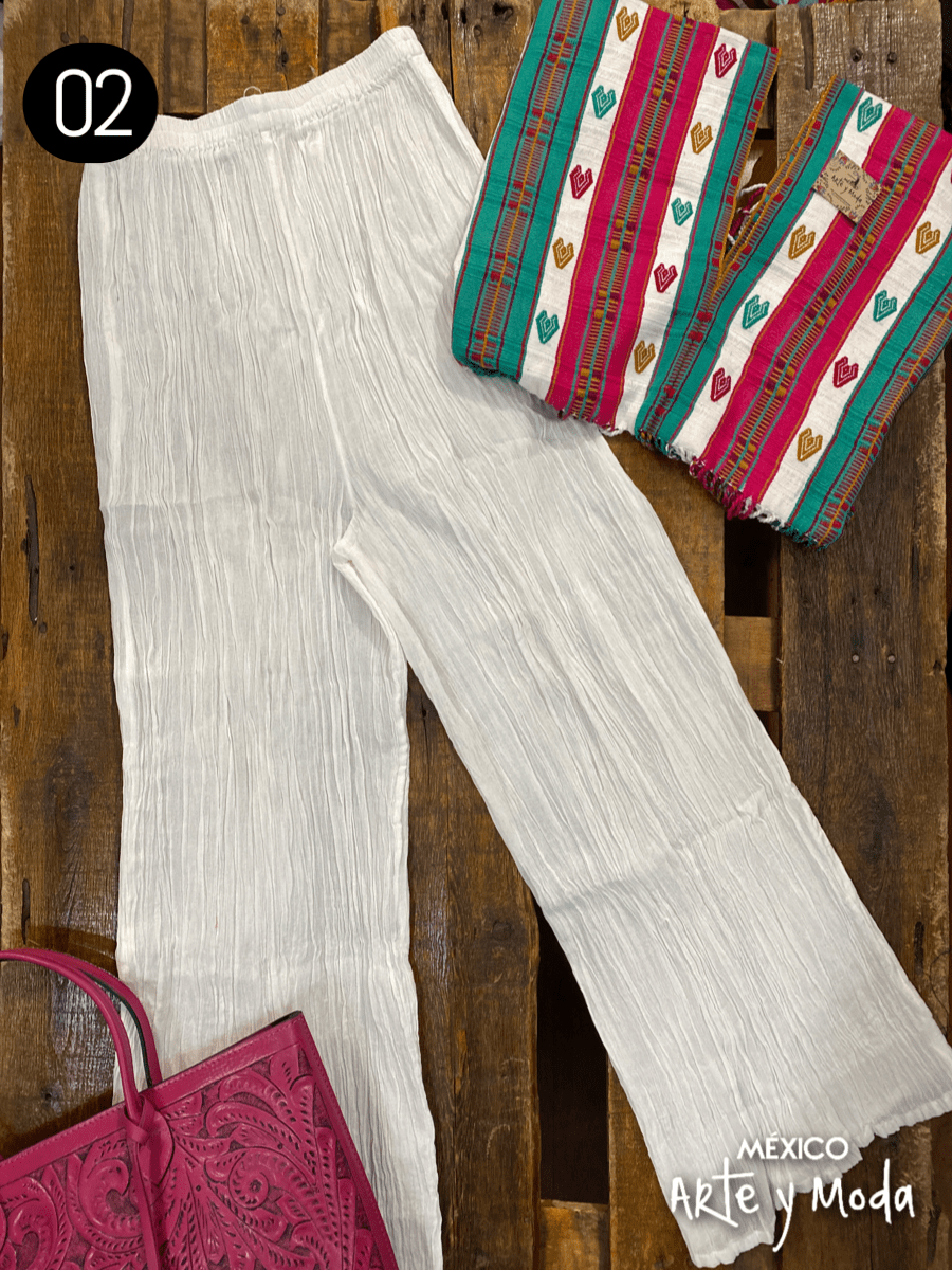 Para un día de viaje Encantada de conocerte Intacto Pantalon Manta Corrugada – Mexico Arte y Moda