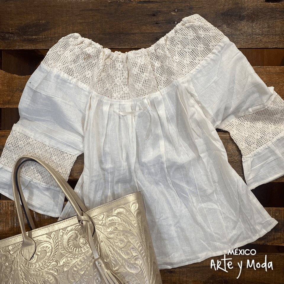Blusa Campesina Calada - MÉXICO ARTE Y MODA - Blusa Bordada