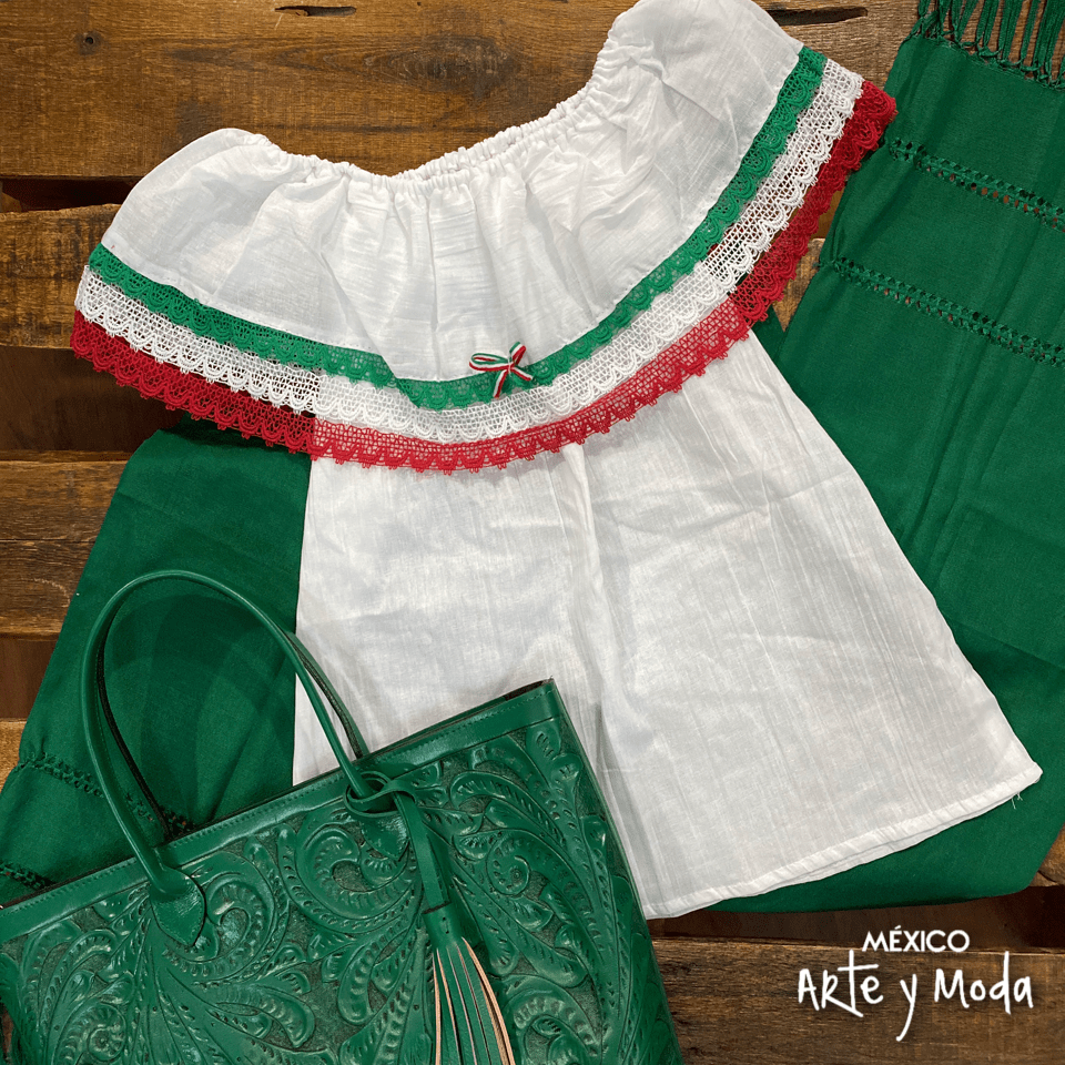 Blusa Campesina Patria - MÉXICO ARTE Y MODA - Blusa Bordada
