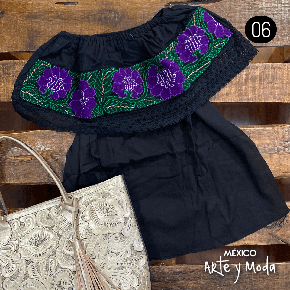 Blusa Campesina Punto de Cruz - MÉXICO ARTE Y MODA - Blusa Bordada