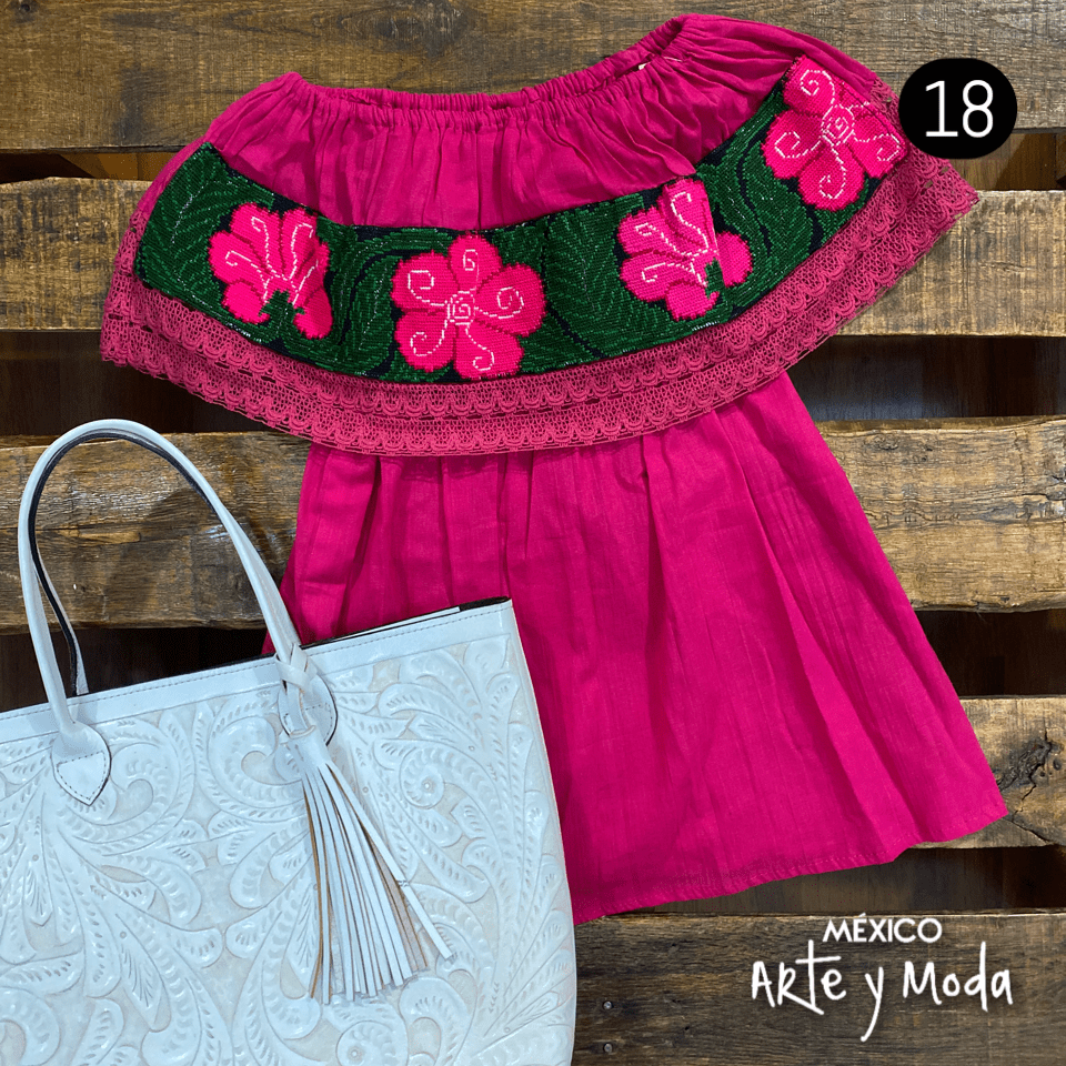 Blusa Campesina Punto de Cruz - MÉXICO ARTE Y MODA - Blusa Bordada