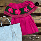 Blusa Campesina Punto de Cruz - MÉXICO ARTE Y MODA - Blusa Bordada