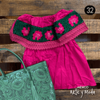 Blusa Campesina Punto de Cruz - MÉXICO ARTE Y MODA - Blusa Bordada