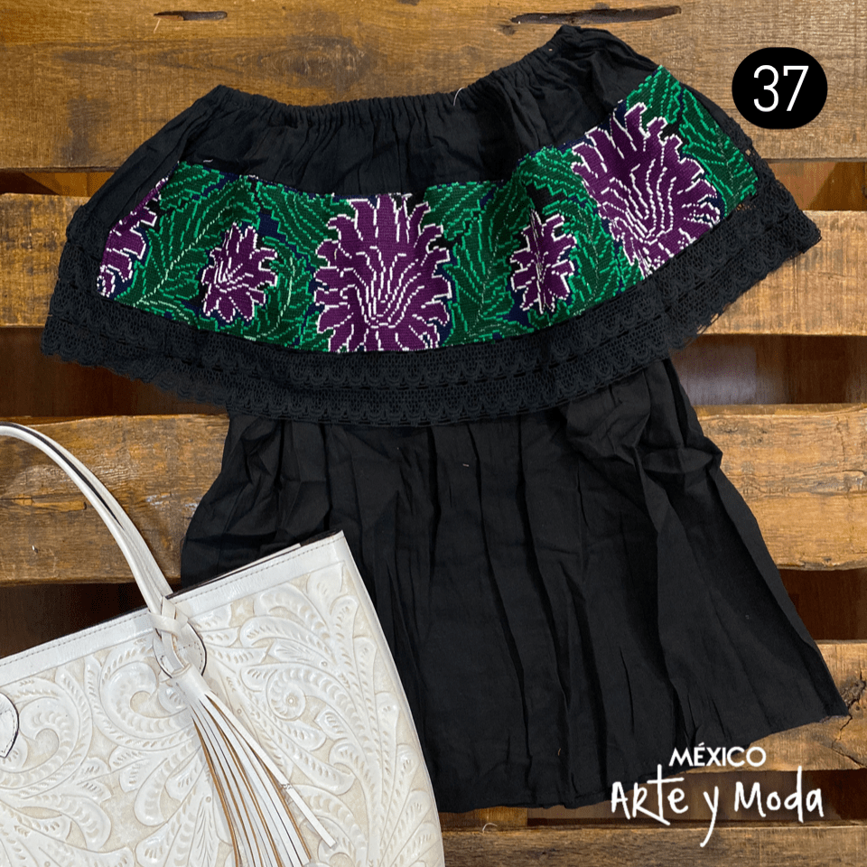 Blusa Campesina Punto de Cruz - MÉXICO ARTE Y MODA - Blusa Bordada