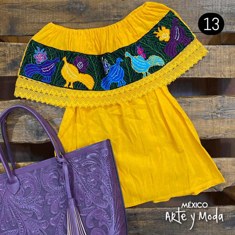 Blusa Campesina Punto de Cruz - MÉXICO ARTE Y MODA - Blusa Bordada