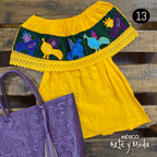 Blusa Campesina Punto de Cruz - MÉXICO ARTE Y MODA - Blusa Bordada