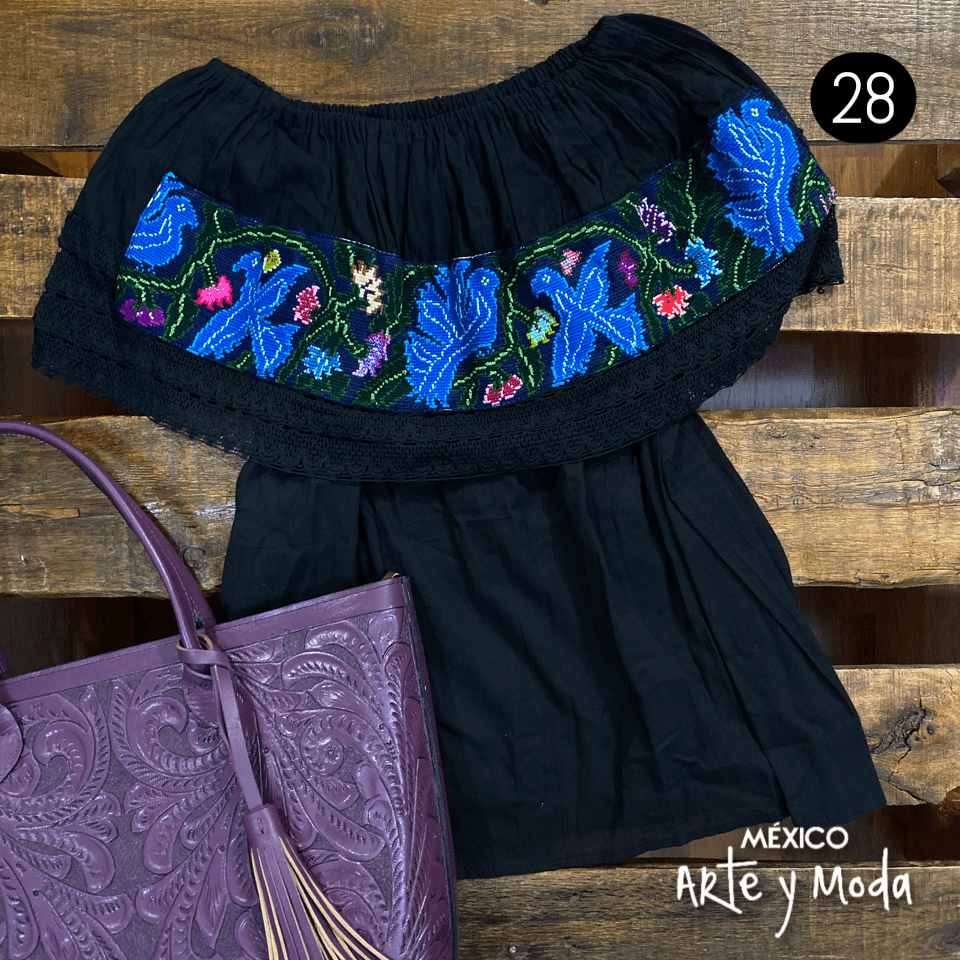 Blusa Campesina Punto de Cruz - MÉXICO ARTE Y MODA - Blusa Bordada