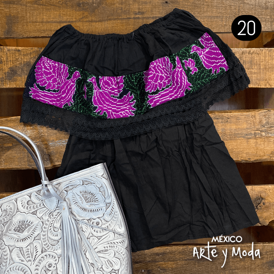 Blusa Campesina Punto de Cruz - MÉXICO ARTE Y MODA - Blusa Bordada