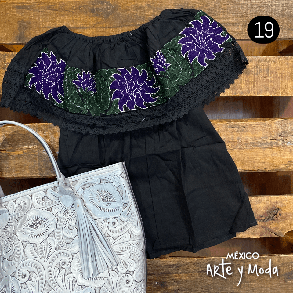 Blusa Campesina Punto de Cruz - MÉXICO ARTE Y MODA - Blusa Bordada