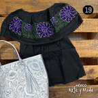 Blusa Campesina Punto de Cruz - MÉXICO ARTE Y MODA - Blusa Bordada