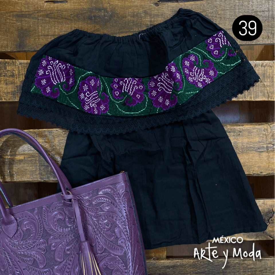 Blusa Campesina Punto de Cruz - MÉXICO ARTE Y MODA - Blusa Bordada