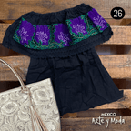 Blusa Campesina Punto de Cruz - MÉXICO ARTE Y MODA - Blusa Bordada