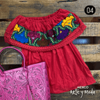 Blusa Campesina Punto de Cruz - MÉXICO ARTE Y MODA - Blusa Bordada