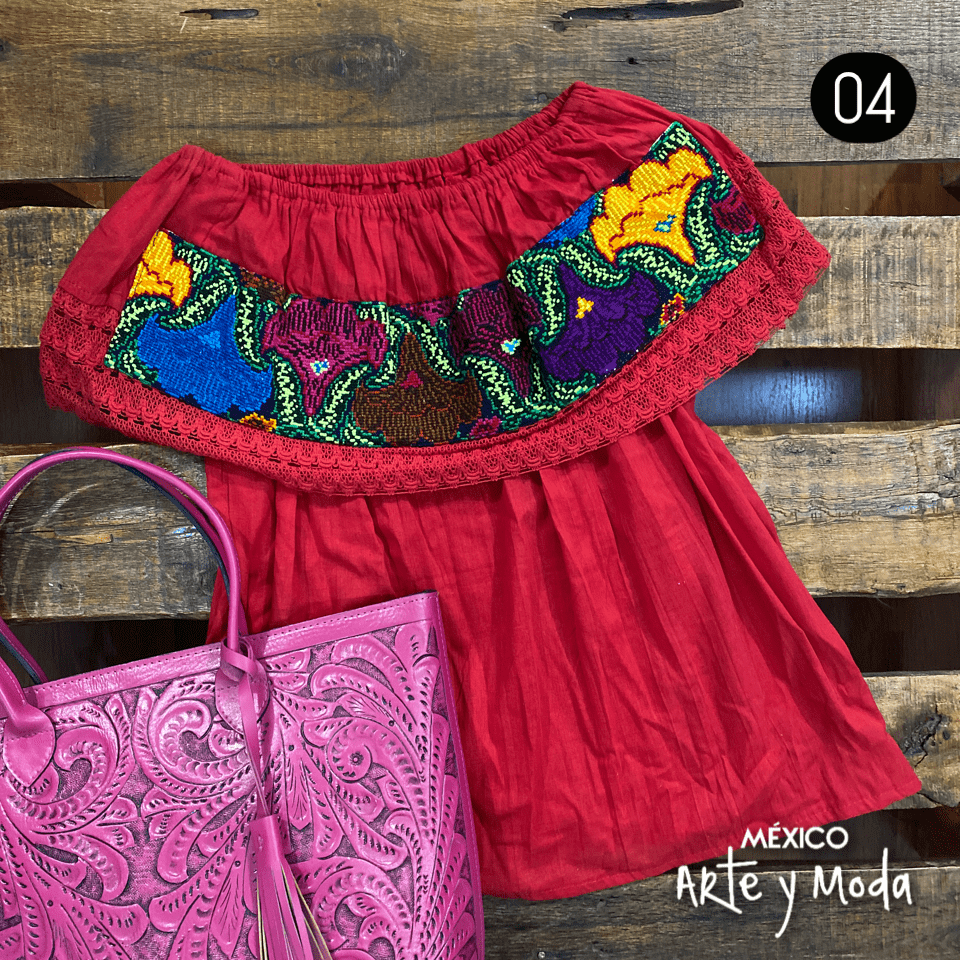 Blusa Campesina Punto de Cruz - MÉXICO ARTE Y MODA - Blusa Bordada