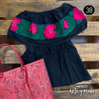 Blusa Campesina Punto de Cruz - MÉXICO ARTE Y MODA - Blusa Bordada