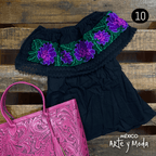 Blusa Campesina Punto de Cruz - MÉXICO ARTE Y MODA - Blusa Bordada