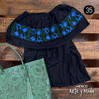 Blusa Campesina Punto de Cruz - MÉXICO ARTE Y MODA - Blusa Bordada