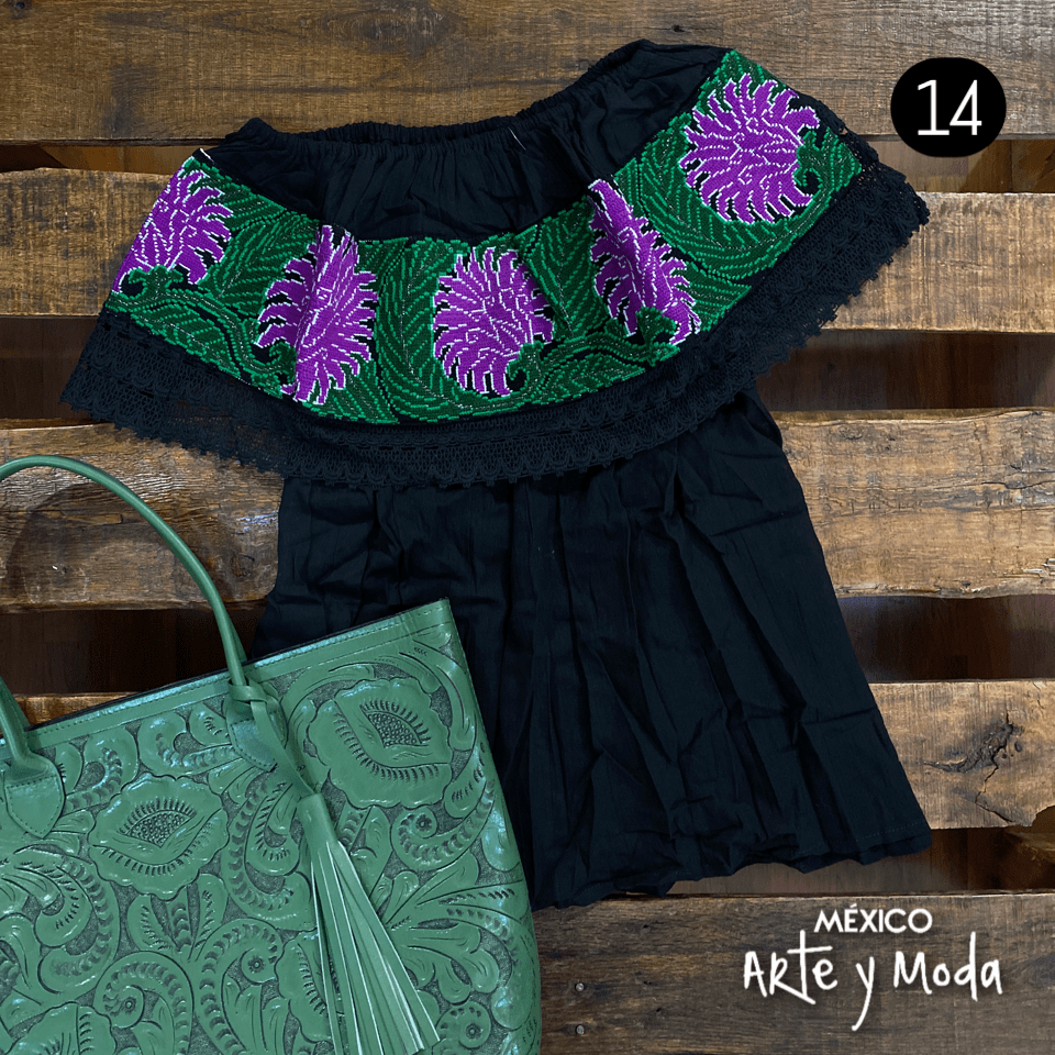 Blusa Campesina Punto de Cruz - MÉXICO ARTE Y MODA - Blusa Bordada