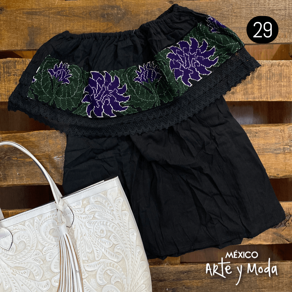 Blusa Campesina Punto de Cruz - MÉXICO ARTE Y MODA - Blusa Bordada