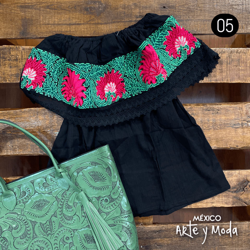 Blusa Campesina Punto de Cruz - MÉXICO ARTE Y MODA - Blusa Bordada