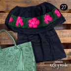 Blusa Campesina Punto de Cruz - MÉXICO ARTE Y MODA - Blusa Bordada