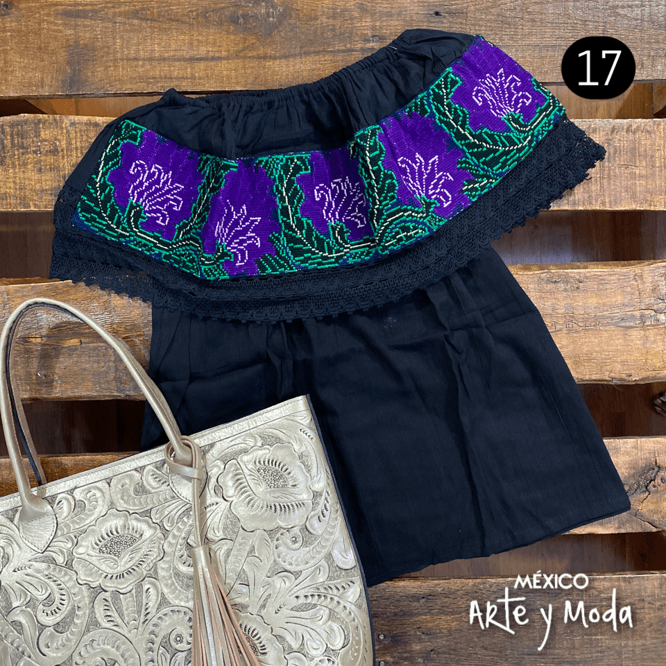 Blusa Campesina Punto de Cruz - MÉXICO ARTE Y MODA - Blusa Bordada