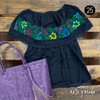 Blusa Campesina Punto de Cruz - MÉXICO ARTE Y MODA - Blusa Bordada