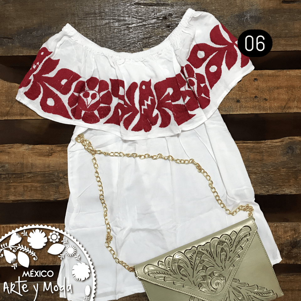 Blusa Campesina Tuxtepec - MÉXICO ARTE Y MODA - Blusa Bordada