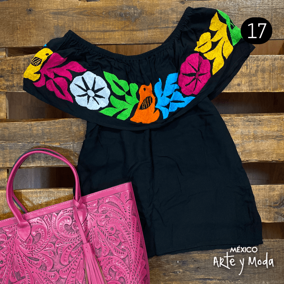 Blusa Campesina Tuxtepec - MÉXICO ARTE Y MODA - Blusa Bordada