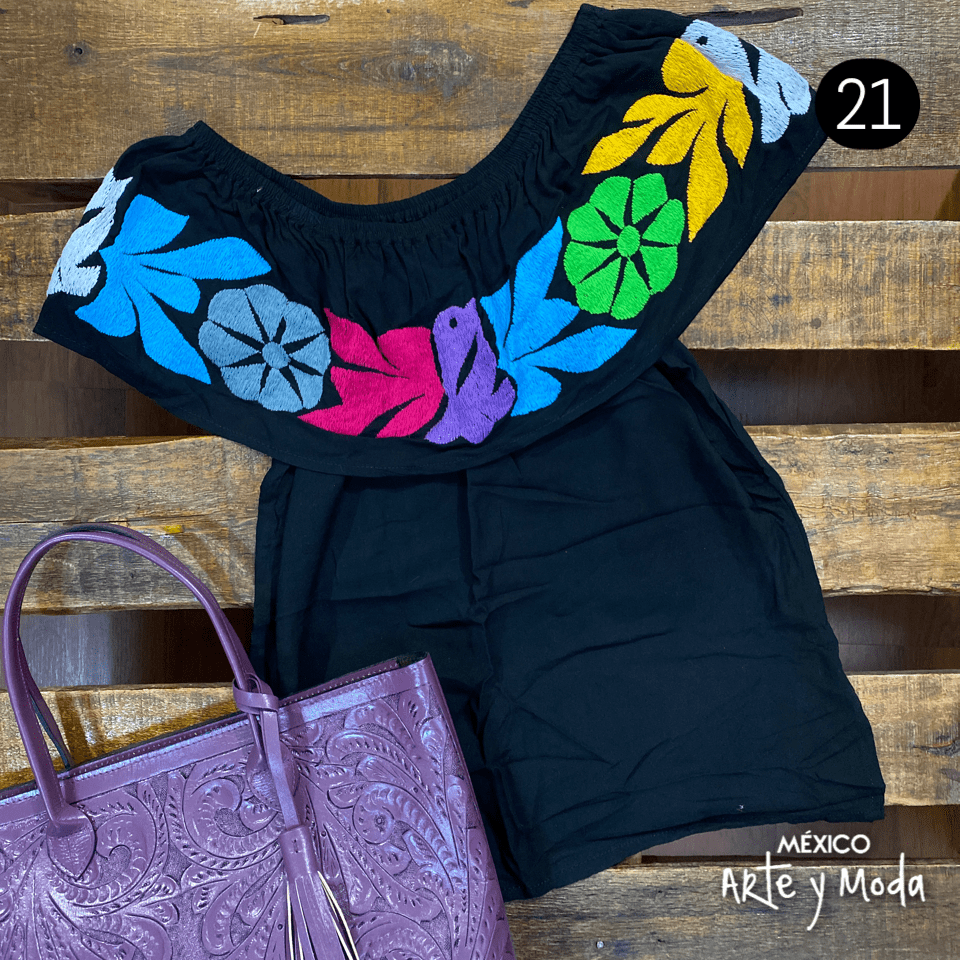 Blusa Campesina Tuxtepec - MÉXICO ARTE Y MODA - Blusa Bordada