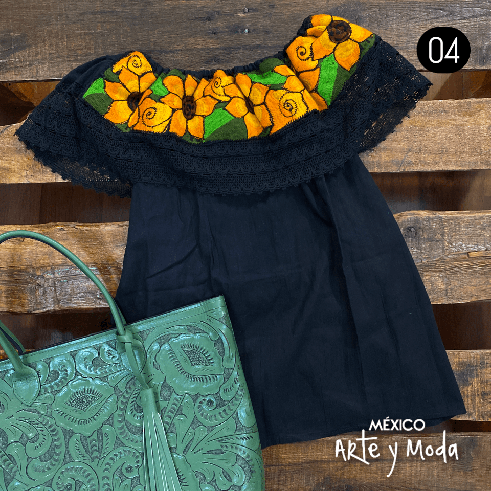 Blusa Campesina Zinac - MÉXICO ARTE Y MODA - Blusa Bordada