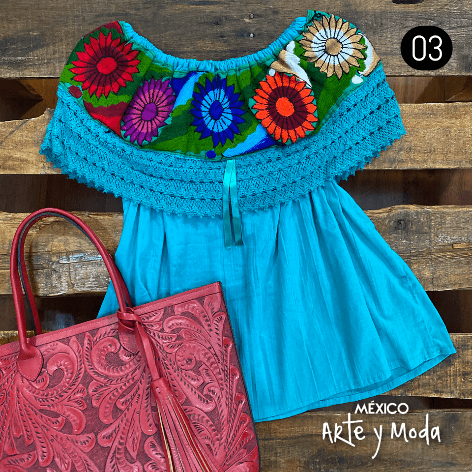 Blusa Campesina Zinac - MÉXICO ARTE Y MODA - Blusa Bordada