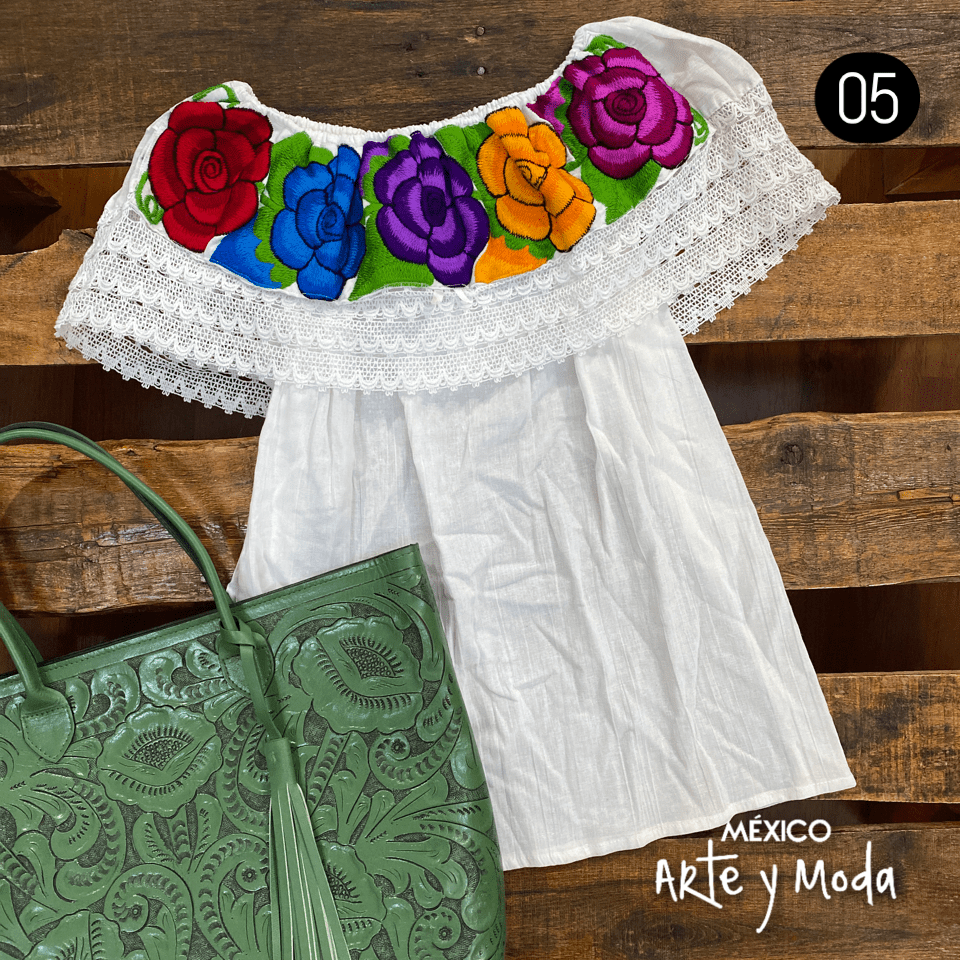 Blusa Campesina Zinac - MÉXICO ARTE Y MODA - Blusa Bordada