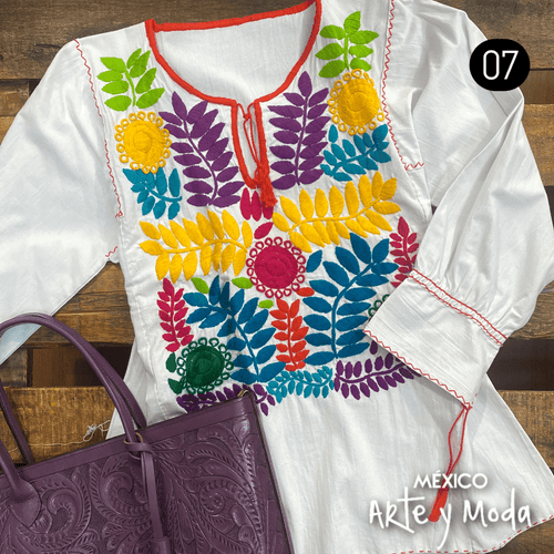 Blusa Chaleco Rococo - MÉXICO ARTE Y MODA - Blusa Bordada